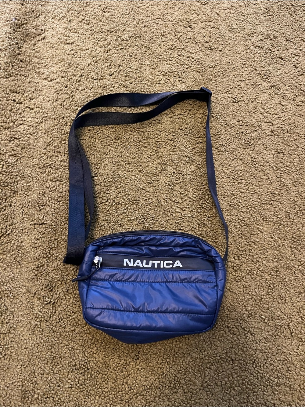 Nautica Navy Quilted Crossbody Belt Bag